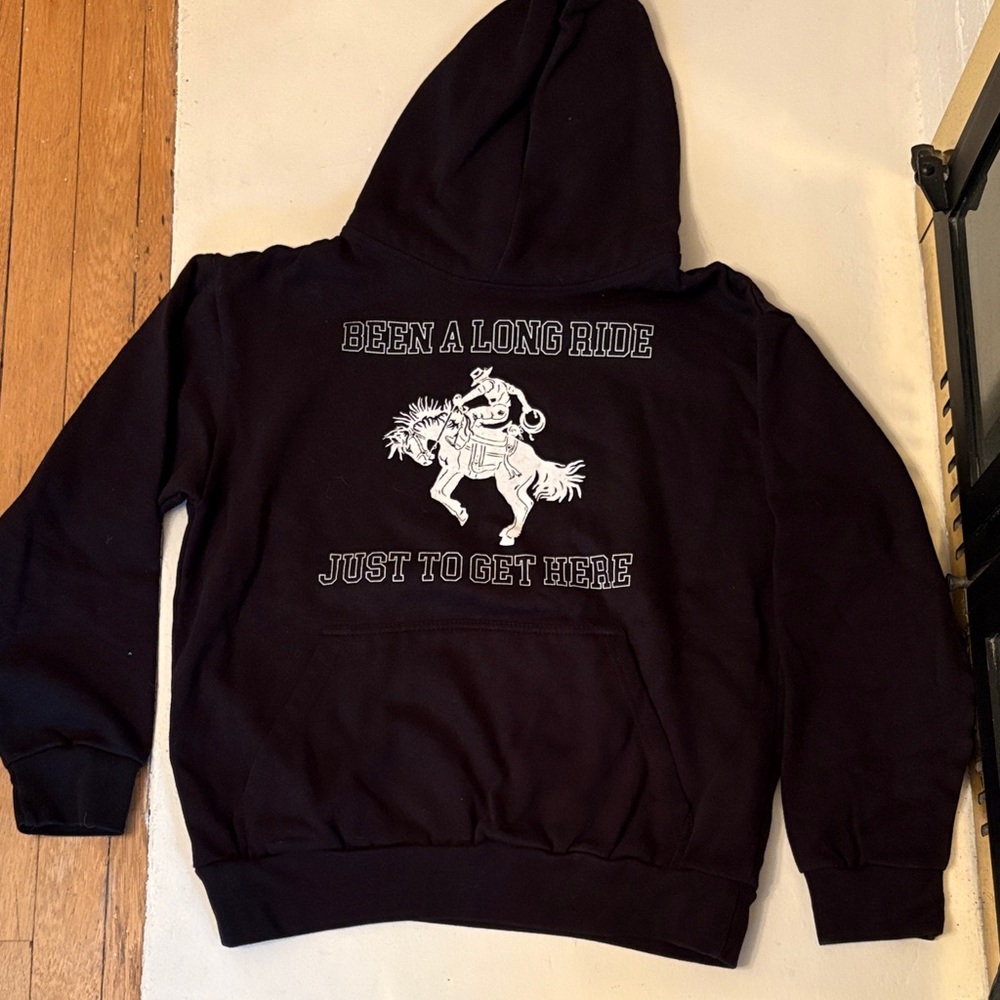 NWOT Black Hoodie with Graphic Print